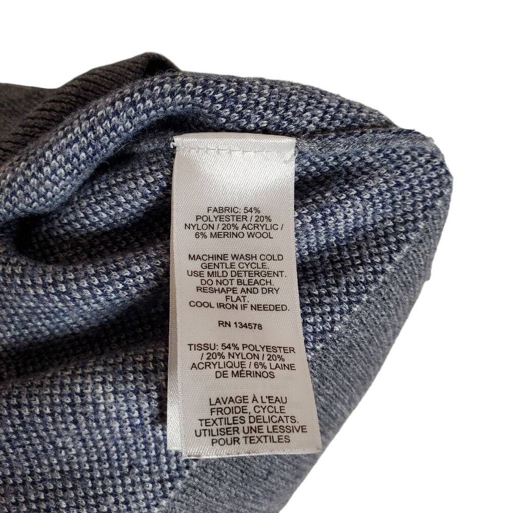 Vineyard Vines Kids Ahoy Anchor Print Merino Wool Blend Sweater Gray Medium - Picture 9 of 13